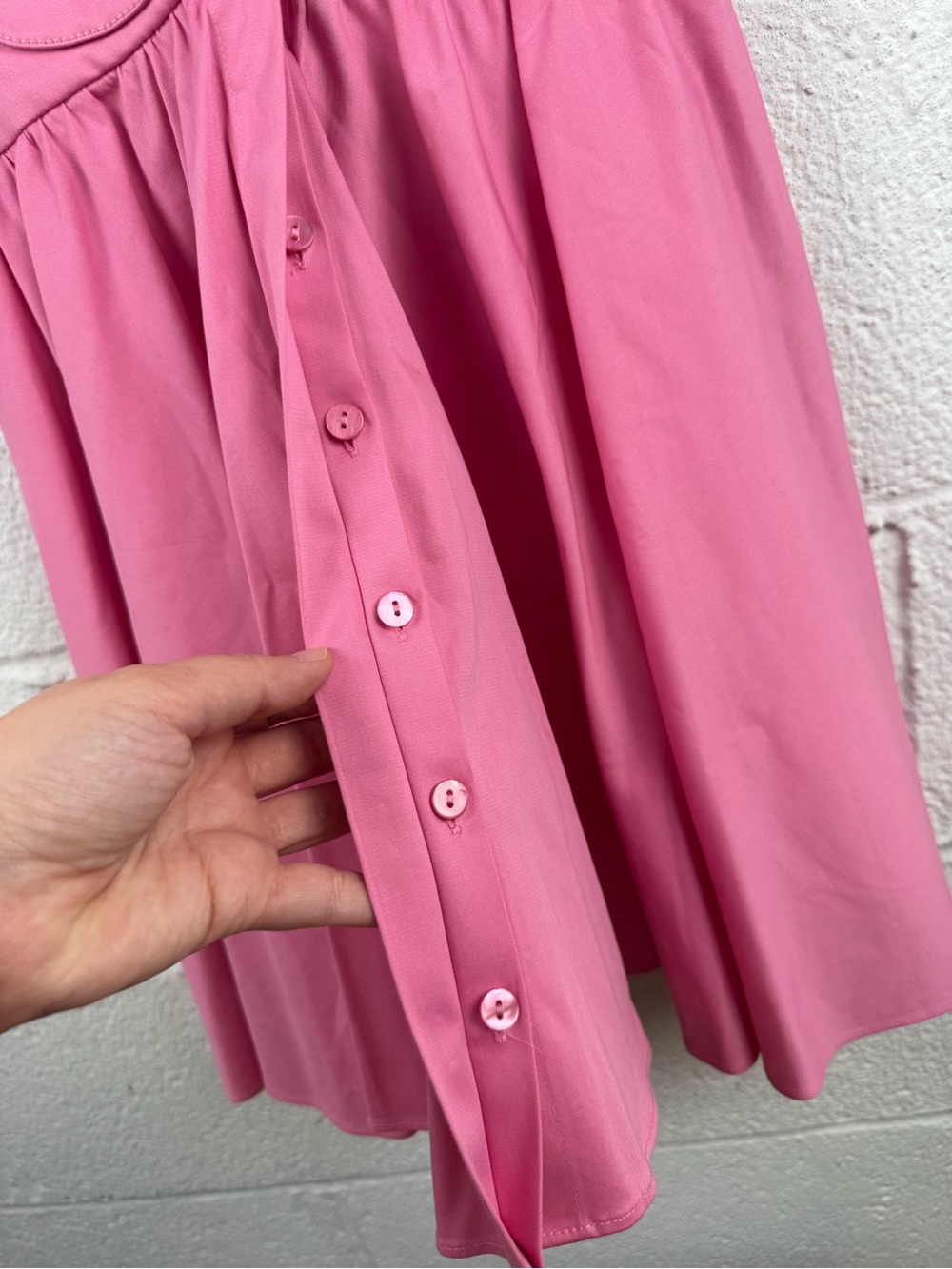 ALEXIS Bree Gathered Poplin Belted Mini Dress Pink XS - Picture 5 of 10